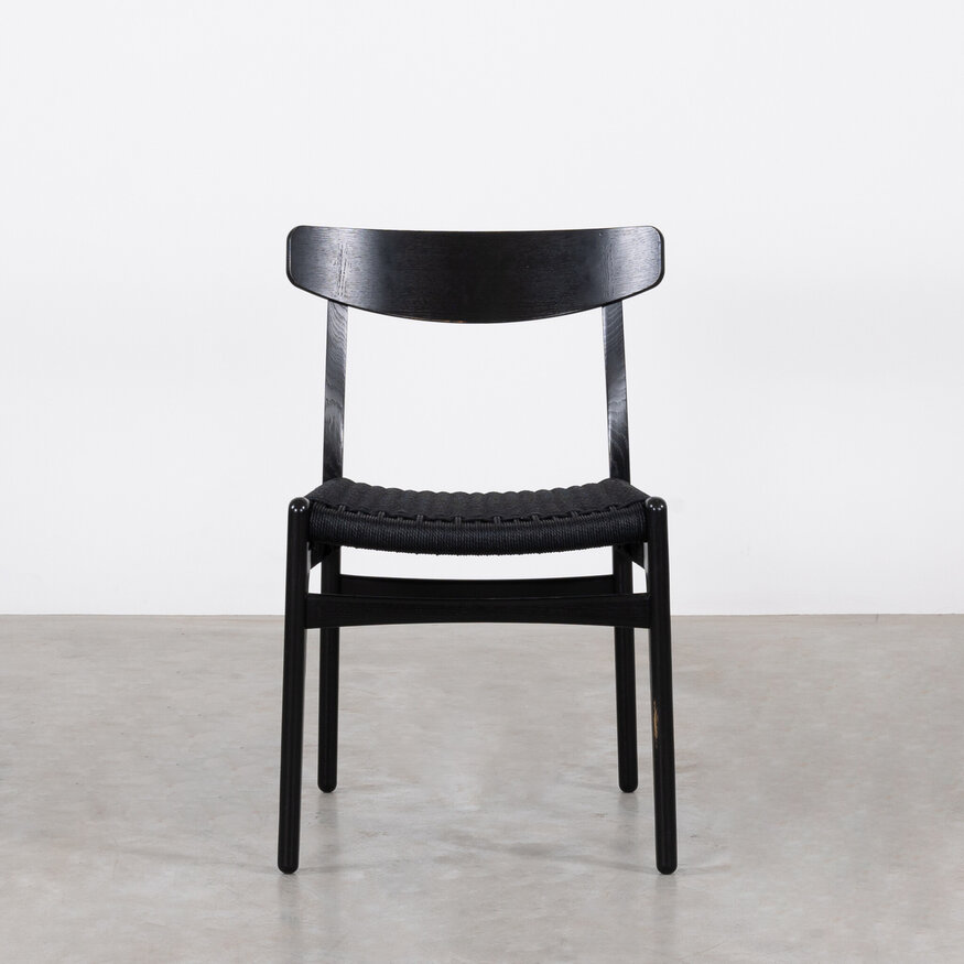 Carl Hansen & Søn Set van 4 Hans Wegner stoelen model CH23 zwart Carl Hansen en Son