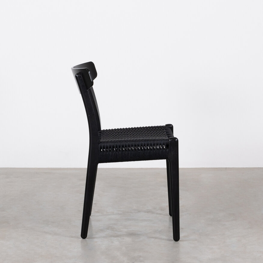 Carl Hansen & Søn Set of 4 Hans Wegner chairs model CH23 black Carl Hansen and Son
