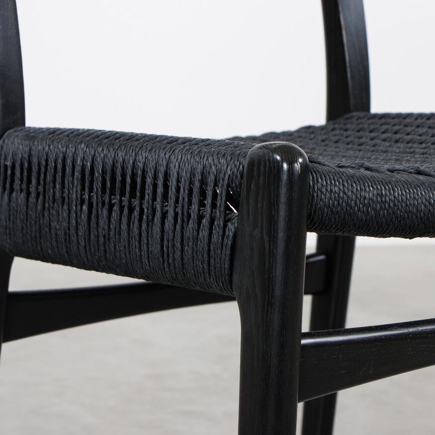 Carl Hansen & Søn Set of 4 Hans Wegner chairs model CH23 black Carl Hansen and Son