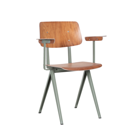 S16 With Armrests Cement Grey | Brown