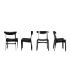 Carl Hansen & Søn Set of 4 Hans Wegner chairs model CH23 black Carl Hansen and Son