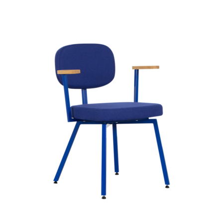 MK Chair With Oak Armrests Ultra Blue | Indigo