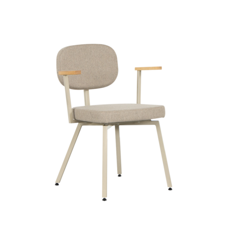 MK Chair With Oak Armrests Pebble Grey | Pebble