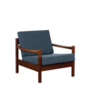 Borge Jensen and Sonner armchair blue 1960s