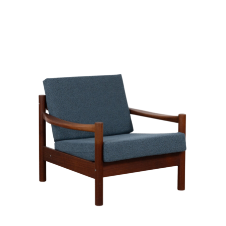 Borge Jensen and Sonner armchair blue 1960s Borge Jensen and Sonner armchair blue 1960s