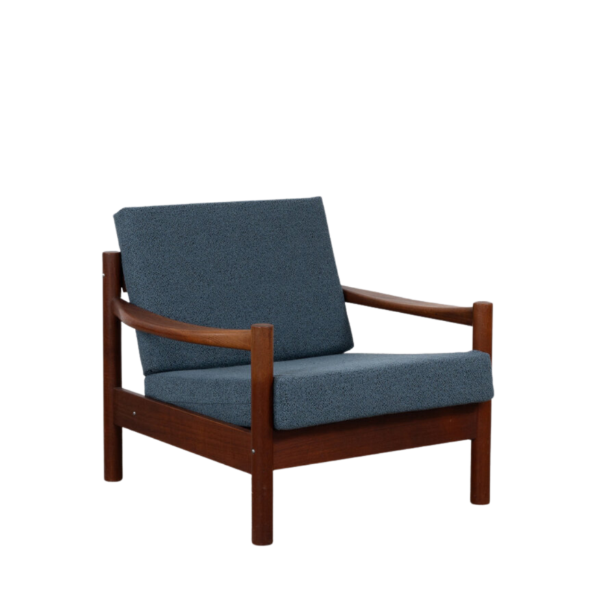 Borge Jensen and Sonner armchair blue 1960s