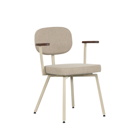 MK Chair With Walnut Armrests Pebble Grey | Pebble