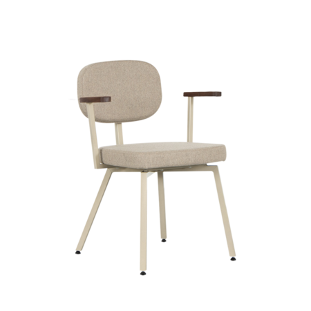 MK Chair With Walnut Armrests Pebble Grey | Pebble