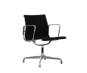 Eames EA107 Office Chair Black Hopsak Chrome Frame Vitra - De 