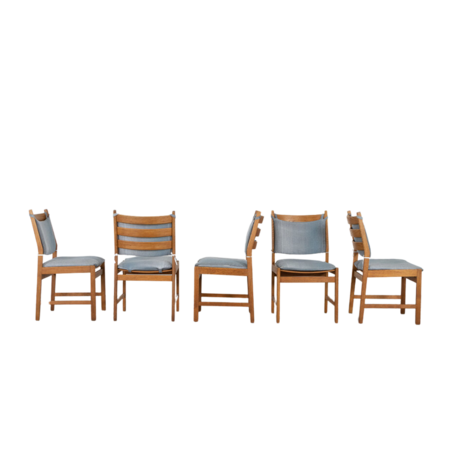 Set of 5 oak Kurt Ostervig chairs KP Mobler