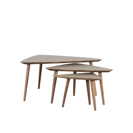 Tomrer Coffee Table Triangle | Walnut Fenix