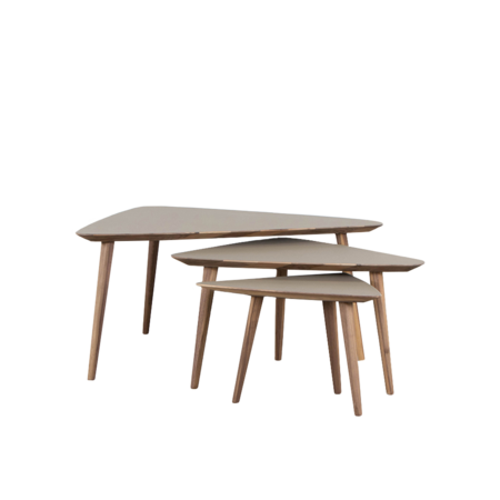 Tomrer Coffee Table Triangle | Walnut Fenix