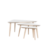 Sav & Økse Tomrer Coffee Table Triangle Oak Whitewash