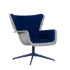 Dykmeyer Spettr Draaifauteuil Lichtgrijs Stof Tonus Blauw