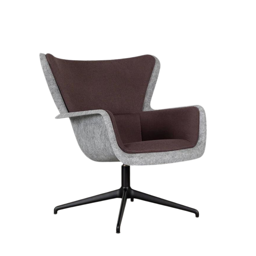 De Machinekamer Spettr Draaifauteuil Lichtgrijs Stof Prairie Paars