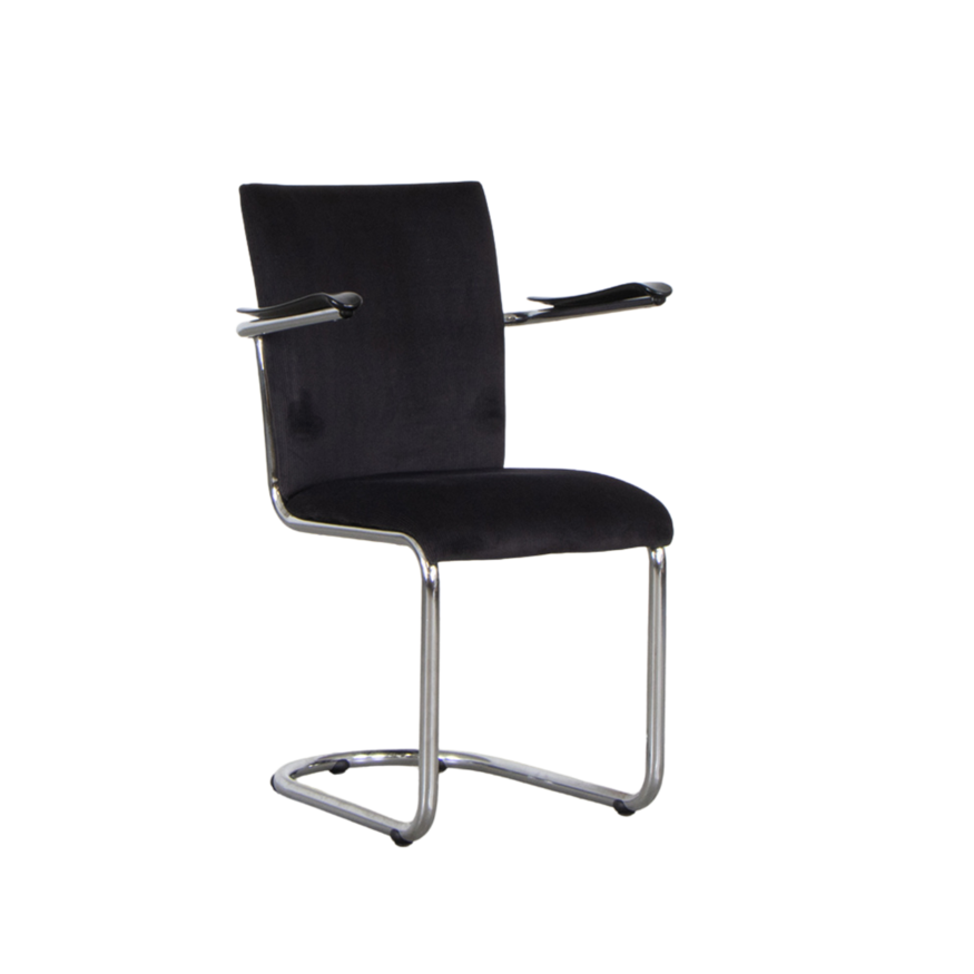 De Wit De Wit 1019 meeting chair Anthracite Rib fabric