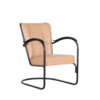 Dutch Originals Gispen 412 Armchair Light Brown Leather Black Frame Dutch Originals