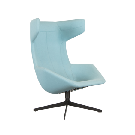 Moroso swivel chair Take a line for a walk light blue felt