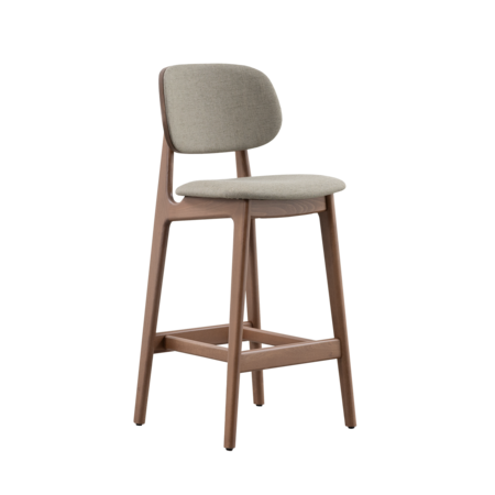 Sinni Counter Bar Chair Walnut | Bisque