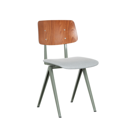 S16 Cementgrijs | Bruine Rug | Zitting Piquet Lightgrey 60