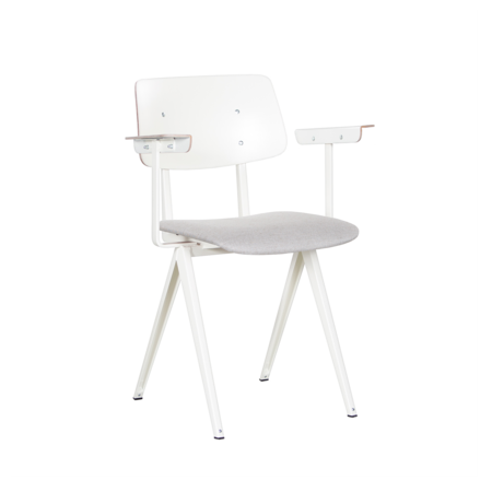 S16 With Armrests White | Seat Ash grey