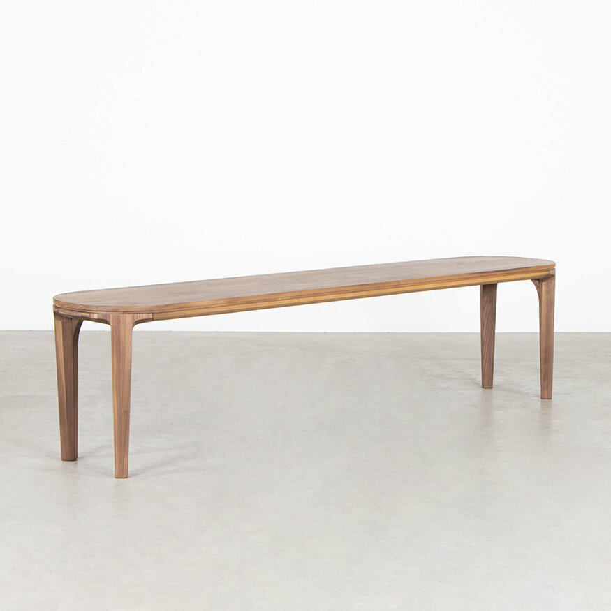 Sav & Økse Onni Dining table bench 160x40 Walnut matt lacquered