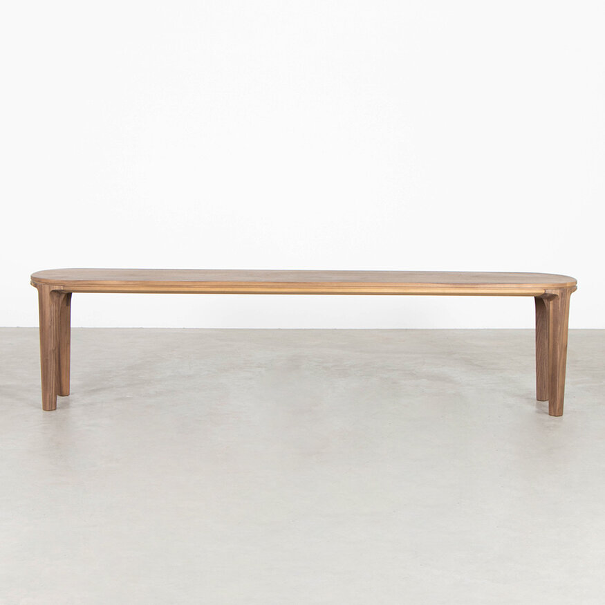 Sav & Økse Onni Dining table bench 160x40 Walnut matt lacquered