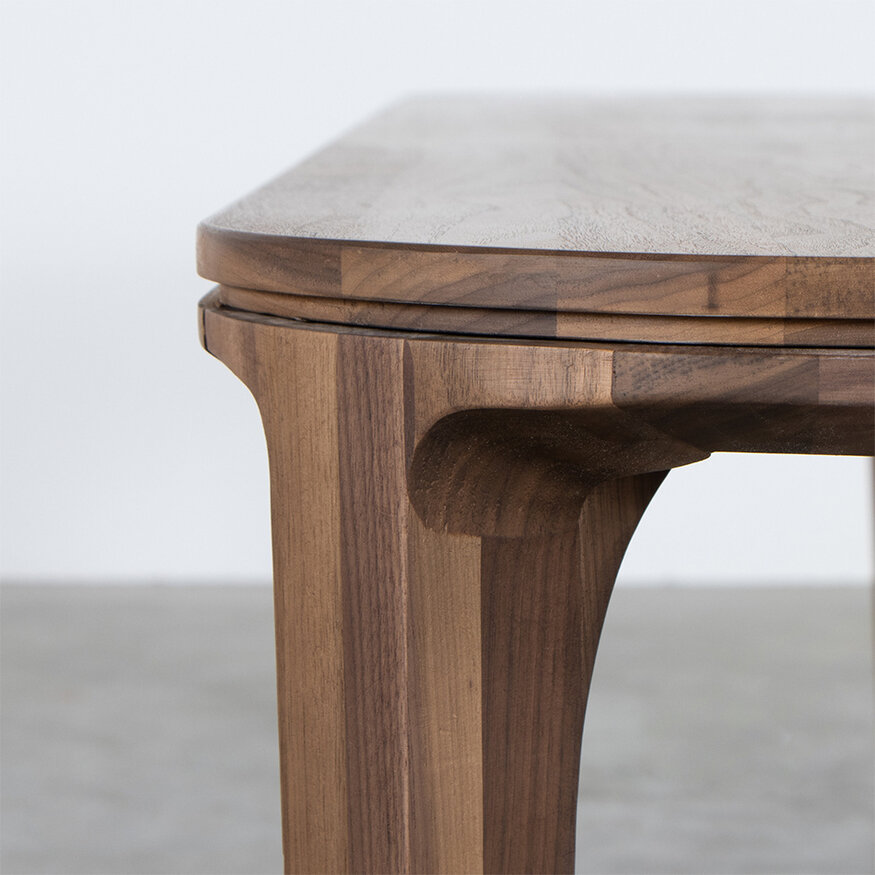 Sav & Økse Onni Dining table bench 160x40 Walnut matt lacquered