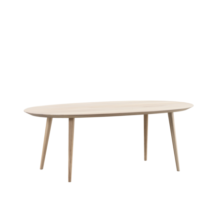 Tomrer Coffee Table Oval | Oak Whitewash
