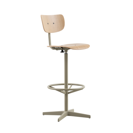 Jops Bar Chair Yellow Grey | Oak