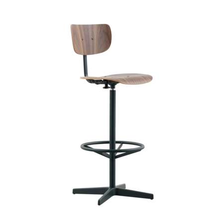 Jops Bar Chair Black Green | Walnut
