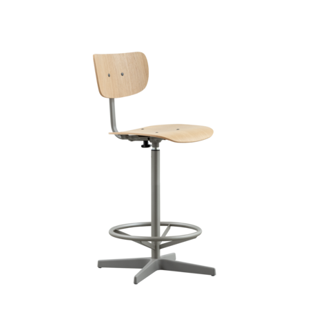 Jops Counter Bar Chair Pearl Mouse Grey | Oak Jops Counter Bar Chair Pearl Mouse Grey | Oak