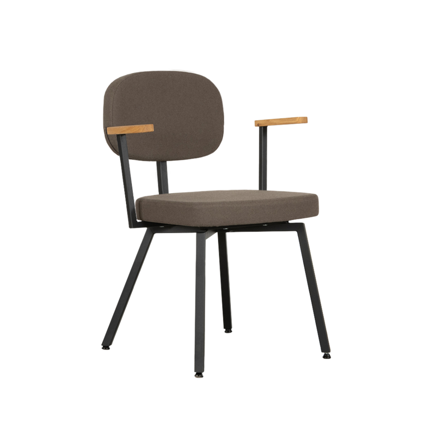 MK design stoel Met Eiken Armleggers Dykmeyer MK design stoel Met Eiken Armleggers