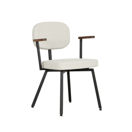 MK Chair Black - Walnut Armrests | Natural