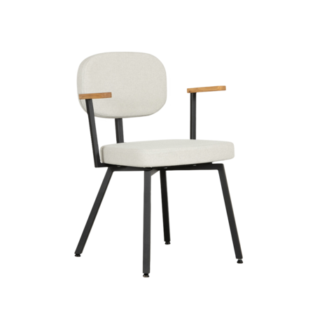 MK Chair Black -  Oak Armrests | Natural