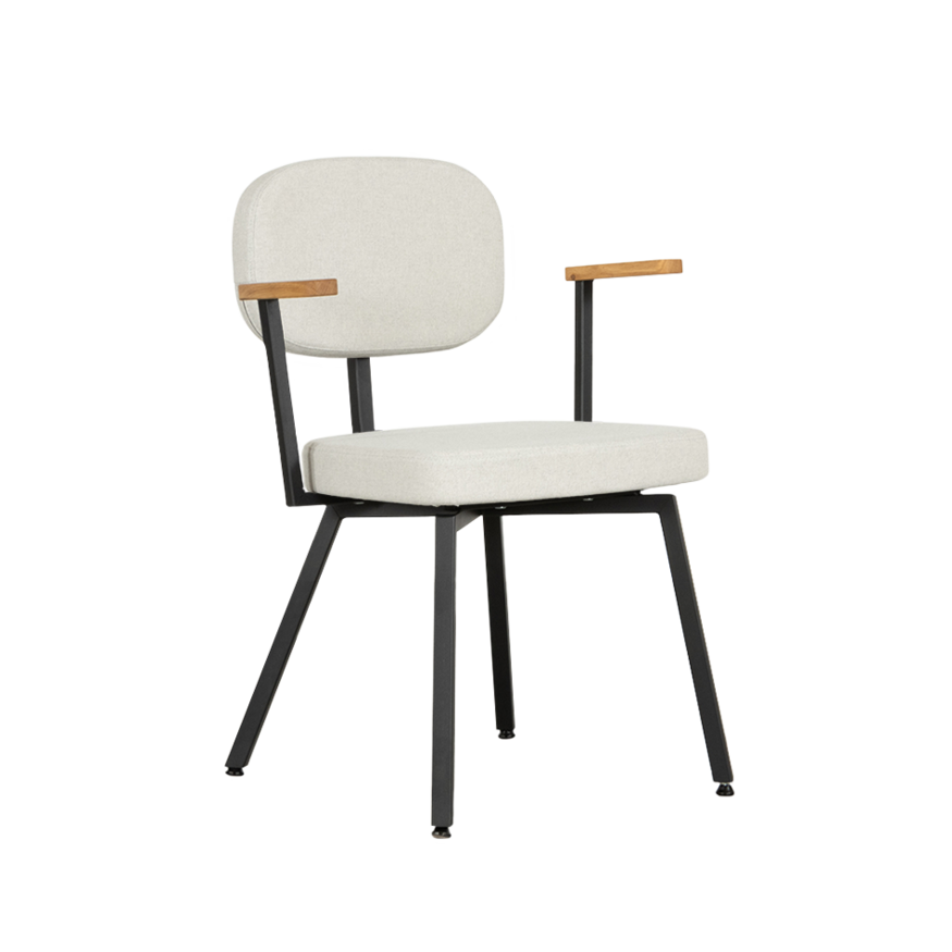 MK design stoel Met Eiken Armleggers Dykmeyer MK design stoel Met Eiken Armleggers