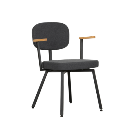 MK Chair Black -  Oak Armrests | Graphite