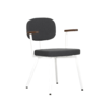 Dykmeyer MK design stoel Met Walnoot Armleggers