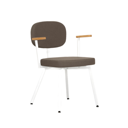 MK Chair White - Oak Armrests | Forest