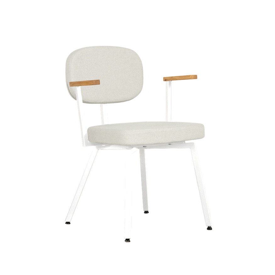 MK design stoel Met Eiken Armleggers Dykmeyer MK design stoel Met Eiken Armleggers