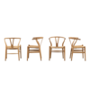 Carl Hansen & Søn Set of 4 Hans J. Wegner CH24 wishbone chairs Carl Hansen & Son