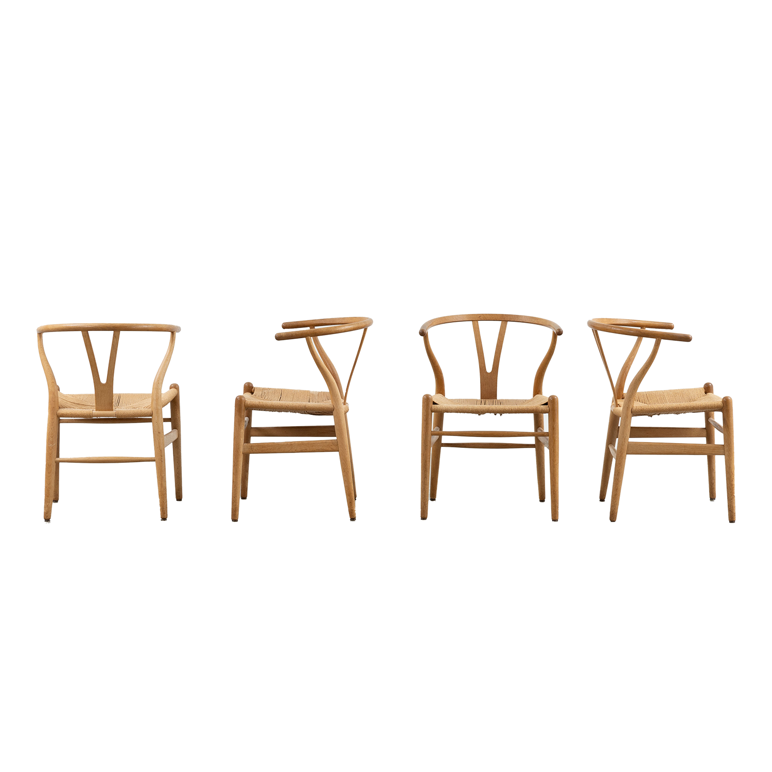 Set of 4 Hans J. Wegner CH24 wishbone chairs Carl Hansen Set of 4 Hans J. Wegner CH24 wishbone chairs Carl Hansen