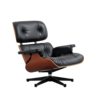 Vitra Eames Lounge Chair kersen en zwart leer Vitra