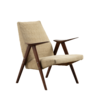 Gelderland Mooie eigenzinnige houten fauteuil jaren 60
