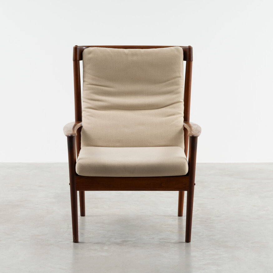 P. Jeppesen Grete Jalk armchair PJ56 with high back teak 1960s