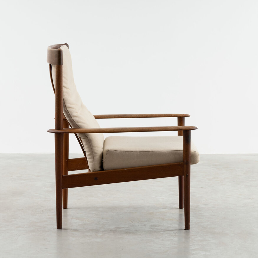 P. Jeppesen Grete Jalk armchair PJ56 with high back teak 1960s