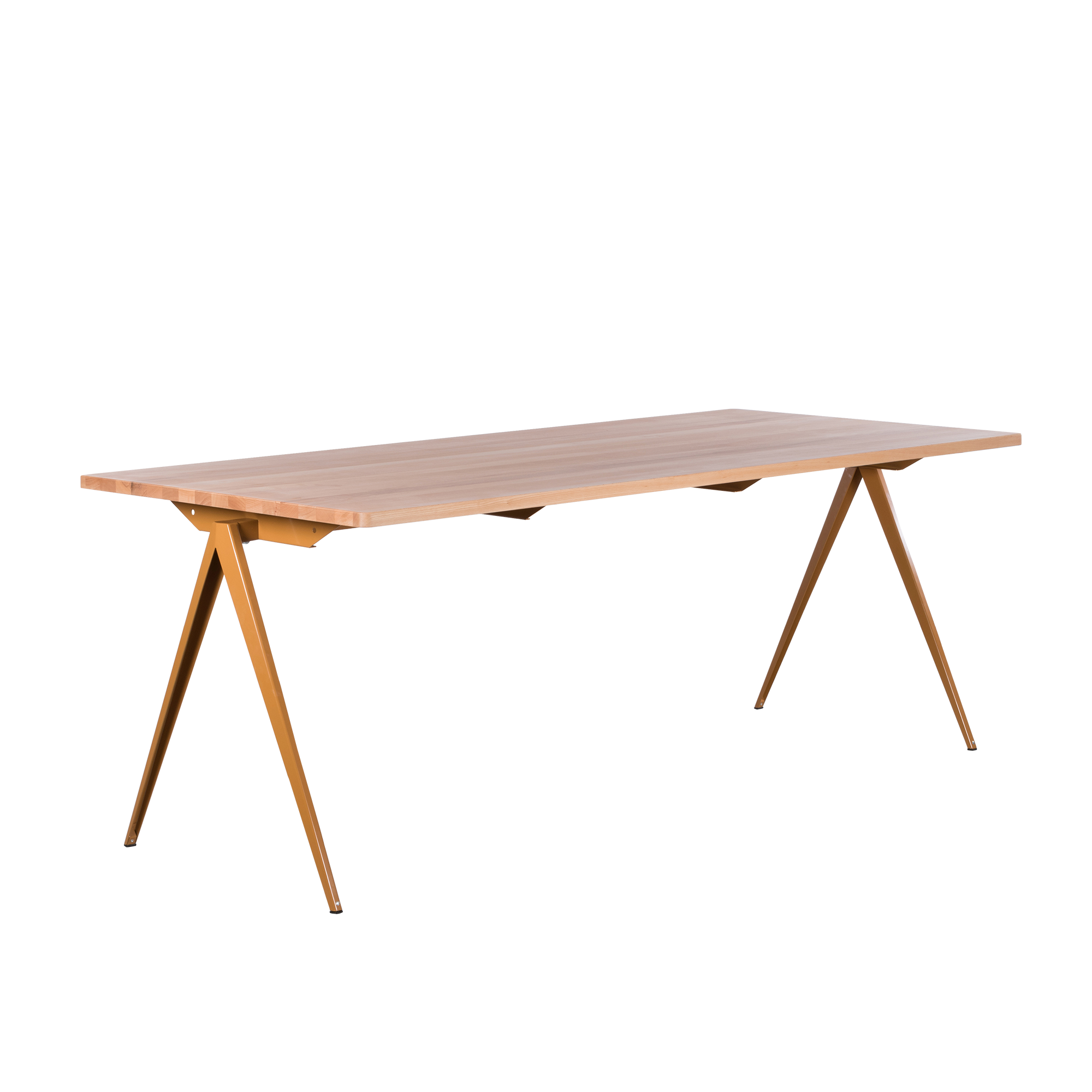 Galvanitas | TD4 Table Ocher Brown / Beech - De Machinekamer