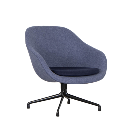 Hay About a Lounge Chair Low Fauteuil Blauw/Grijs Los Zitkussen Hee Welling