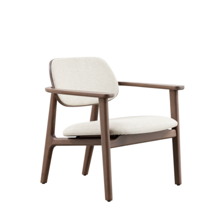 Sinni Lounge With Arm Walnut Coloured | Linnen