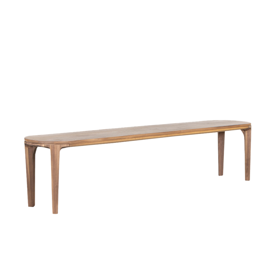Sav & Økse Onni Dining table bench 160x40 Walnut matt lacquered